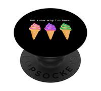 Funny Cruise You Know Why I'm Here Free Ice Cream PopSockets Adhesive PopGrip