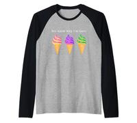 Funny Cruise You Know Why I'm Here Free Ice Cream Raglan Baseball Tee
