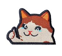 Funny Cry Cat Embroidered Morale Meme Patch - Hook and Loop Military Army Tactical Badges for Backpacks Vest Clothes Gym Bags Jeans Hats Jackets Tactical Vests Military Uniforms Workout Gear