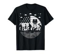 Funny Cryptid Mothman American Flag USA Bigfoot 4th of July T-Shirt