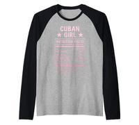 Funny Cuban Girl Proud Women with Cuba Roots Raglan Baseball Tee