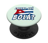 Funny Cuban Saying Havana Cuba Flag Asere Que Bola PopSockets Adhesive PopGrip