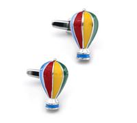 Funny Cufflinks for Men hot air balloon Style Christmas Cuff Links Stainless Steel