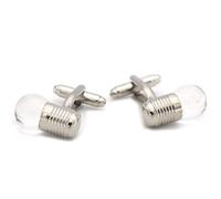 Funny Cufflinks for Men light bulb Style Christmas Cuff Links Stainless Steel
