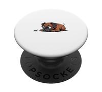 Funny Curious Boxer Dog Watching a Tiny Ant PopSockets Adhesive PopGrip