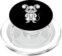 Funny Curious Mouse Scientist Lab Coat Glasses PopSockets PopGrip for MagSafe