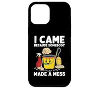 Funny Custodian Cleaner Mess Joke Cartoon Mop Bucket Case for iPhone 12 Pro Max