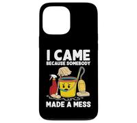Funny Custodian Cleaner Mess Joke Cartoon Mop Bucket Case for iPhone 13 Pro Max