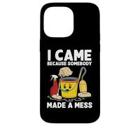 Funny Custodian Cleaner Mess Joke Cartoon Mop Bucket Case for iPhone 14 Pro Max