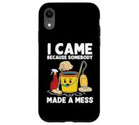 Funny Custodian Cleaner Mess Joke Cartoon Mop Bucket Case for iPhone XR