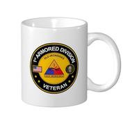 Funny Custom Mug 1st Armored Division Veteran Tea Cups Personalised Drinking Cups for Home Coffee 330ml