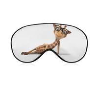 Funny Cute 3D Giraffe Sleep Mask with Adjustable Strap, Comfortable Soft Eye Mask Sleeping Aid, Light-Blocking Eye Masks