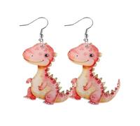 Funny Cute Acrylic Cartoon Dinosaur Frog Insect Dangle Drop Earrings Colorful Western Farm Flower Printed Hen Chicken Animals Statement Earrings for Women Party Decor Jewelry Aesthetic Gifts, Acrylic