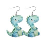 Funny Cute Acrylic Cartoon Dinosaur Frog Insect Dangle Drop Earrings Colorful Western Farm Flower Printed Hen Chicken Animals Statement Earrings for Women Party Decor Jewelry Aesthetic Gifts, Acrylic