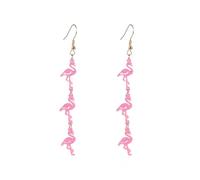 Funny Cute Acrylic Glitter Flamingo Dangle Drop Earrings Lightweight Resin Shiny Pink Love Heart Tape Butterfly Earrings for Women Girlsfriends Her Valentine's Day Gifts, M, Acrylic, No Gemstone