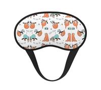 Funny Cute Animal Sloth Music Print Blackout Sleep Mask - Side Sleeper Eye Cover, Soft Comfort, Perfect for Travel, Meditation