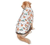 Funny Cute Animal Sloth Music Print Dog Hoodie For Medium To Large Dogs, Warm, Soft, Breathable Sweatshirt, Easy To Wear Jumper For Winter And Fall, Pet Coat Pullover