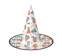 Funny Cute Animal Sloth Music Print Halloween Witch Hat Unisex For Parties Christmas Parties Carnivals And Cosplay