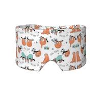 Funny Cute Animal Sloth Music Print Sleep Eye and Ear Muffs Mask - Adjustable Yoga Travel Headband, Keep Warm Shading Comfortable Aid