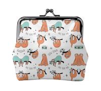 Funny Cute Animal Sloth Music Printing Minimalist Lightweight Wallet for School and Work Commutes,Concerts Travel Kit Wallet