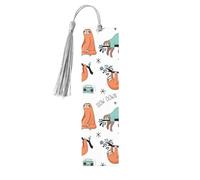 Funny Cute Animal Sloth Music Wooden Bookmark Birthday Present Tassels Crafts Perfect Decoration for Bookmarks