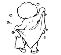 Funny Cute Bathroom Boy Sticker Shower Toilet Room Wall Art Vinyl Decal Sticker
