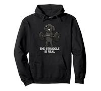 Funny Cute Black Labrador Workout Gym Weightlifting Fitness Pullover Hoodie