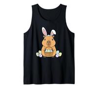 Funny Cute Capybara Bunny Easter Tank Top