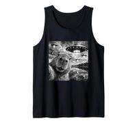 Funny Cute Capybara UFO Selfie Alien Craft Conspiracy Tank Top