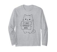 Funny Cute Cat Holding Sign That It's Only Gonna Get Worse Long Sleeve T-Shirt