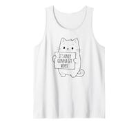 Funny Cute Cat Holding Sign That It's Only Gonna Get Worse Tank Top