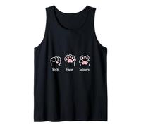 Funny Cute Cat Paw Rock Paper Scissors Adorable Cats Lover Tank Top