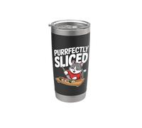 Funny Cute Cat Samurai Japanese Sushi Pun Stainless Steel Insulated Tumbler