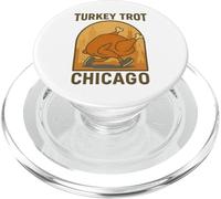Funny Cute Chicago Thanksgiving Day Turkey Trot Cute Running PopSockets PopGrip for MagSafe