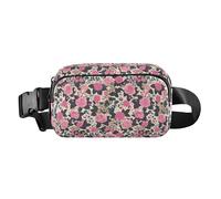 Funny Cute Colorful Faces Of Cats on Blue Cartoon Men Women Cute Fanny Pack Waist Bag for Travel Vacation Running, Cute Rose Mix Leopard, One Size