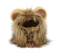 Funny Cute Costume Lion Mane Wig for Fancy Dress up Dogs Christmas Party M, Brown