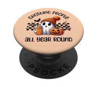 Funny Cute Creepy Ghost Halloween Graphic Kids Adults PopSockets Adhesive PopGrip
