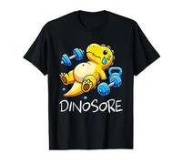 Funny Cute Dinosaur Workout Gym Fitness Weight Lifting Gift Value Graphic T-Shirt