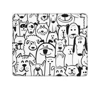 Funny Cute Dog Sheep Print Mouse Pad Square Mouse Mat Non-Slip Mousepad Large Gaming Mouse Mat For Office Laptop 7 x 8.6 in