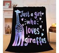Funny Cute Giraffe Fleece Throw Blanket - Fuzzy Plush Super Soft Cozy Warm Decor Nursery Bedding Stuffed Animal Blanket Gifts for Boys Girls Kids Adult Men Women 40"X50"