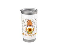 Funny Cute Gnome Holding Sunflower Autumn It's Fall Y'all Stainless Steel Insulated Tumbler