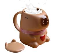 Funny Cute Heart Print Ceramic Capybara Tea Mug