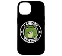 Funny Cute Kids Girls Boys Kawaii Frog I Choose Violence Case for iPhone 14