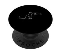 Funny Cute Kitten Cat Body Language for Cat Lovers PopSockets Adhesive PopGrip