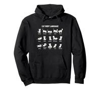 Funny Cute Kitten Cat Body Language for Cat Lovers Pullover Hoodie
