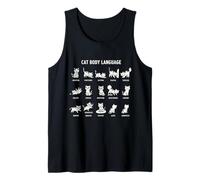 Funny Cute Kitten Cat Body Language for Cat Lovers Tank Top