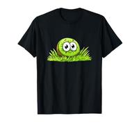Funny Cute Kiwi Face in Grass Kawaii Fruit T-Shirt