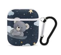 Funny Cute Koala Bear Earphone Case Cover Compatible with AirPods 1&2 Shockproof Bluetooth Headset Case White-style