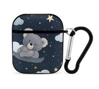 Funny Cute Koala Bear Earphone Case Cover Compatible with AirPods 1&2 Shockproof Bluetooth Headset Case Black-style