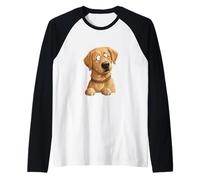 Funny Cute Labrador Retriever Puppy Dog Raglan Baseball Tee
